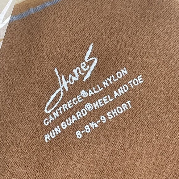 Hanes Cantrece Sheer Heel Run Guard 8-9 Short Hosiery Vintage 1 Pair Pacific - Picture 2 of 9